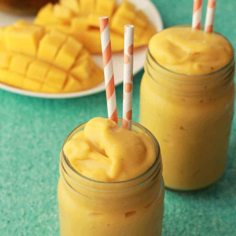 Batido refrescante de mango y avena