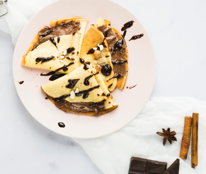 Crepes de avena y chocolate